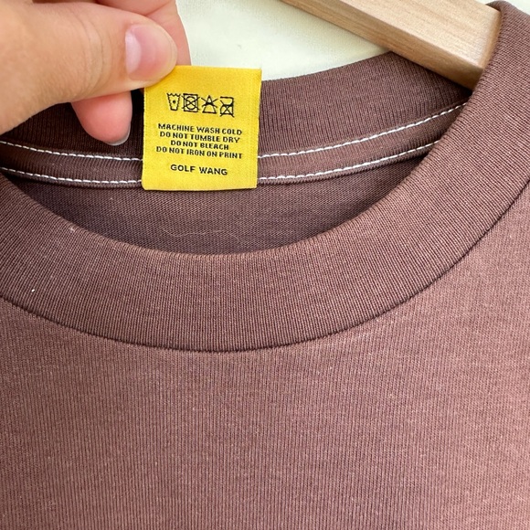 Golf Wang Logo Tee Shirt in Chocolate Brown Fall/Winter 2022 - Picture 4 of 6